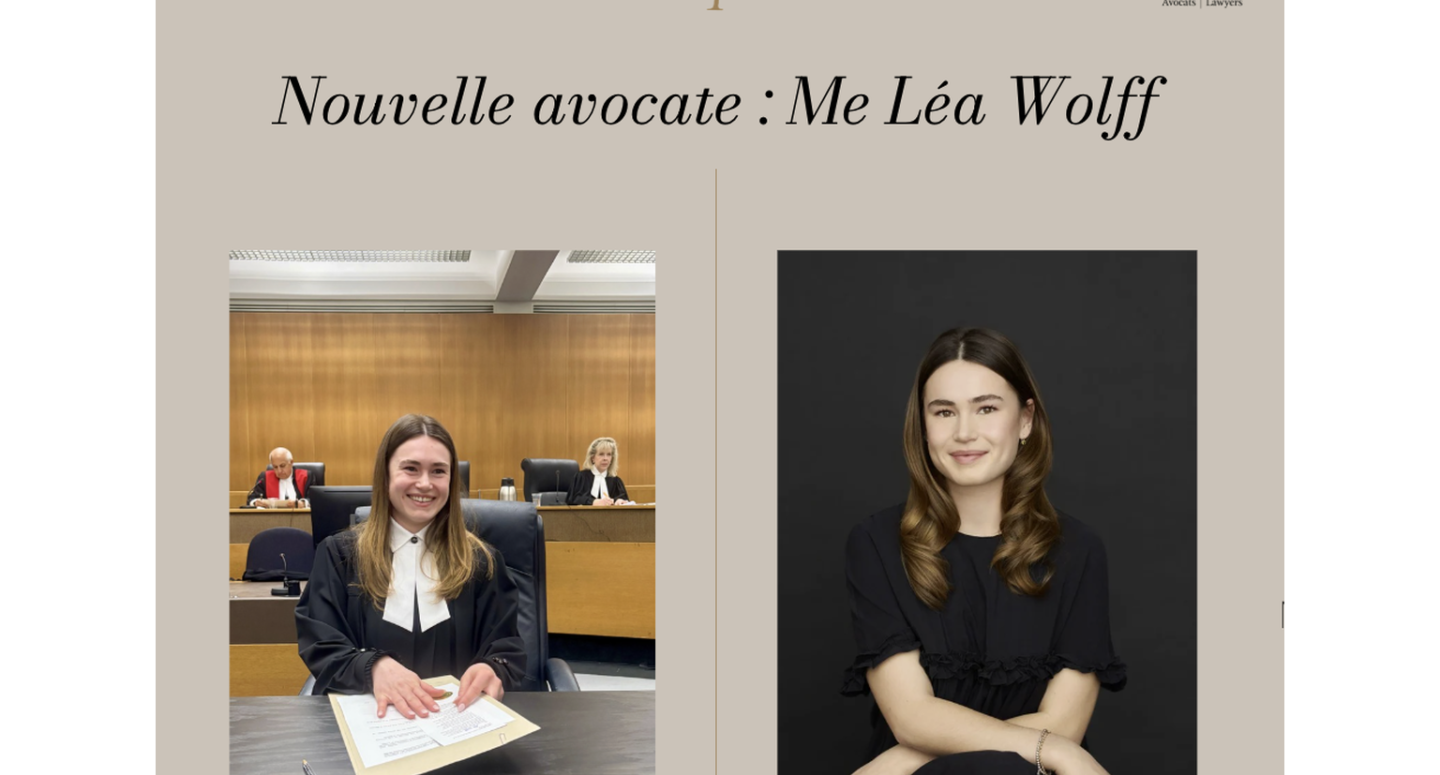 Nouvelle avocate au cabinet !